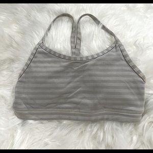 Lululemon Stripe Gray Sports Bra size 2
